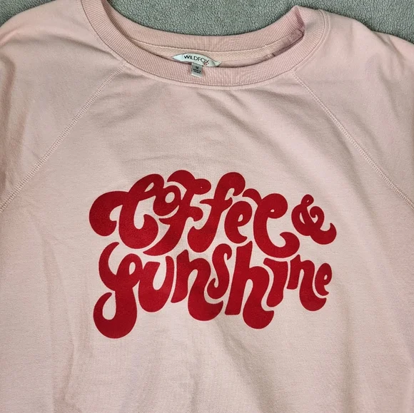 Wildfox Coffee & Sunshine Pink Relaxed Fit Sweatshirt - Picture 5 of 12